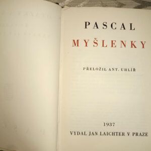 Pascal Blaise - Myšlenky (1937)