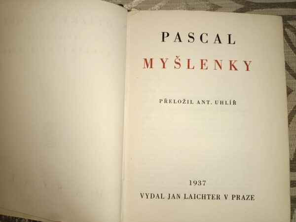 Pascal Blaise - Myšlenky (1937)