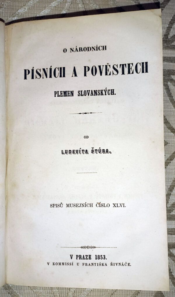 Ludevít Štúr - O národních písních a pověstech plemen slovanských